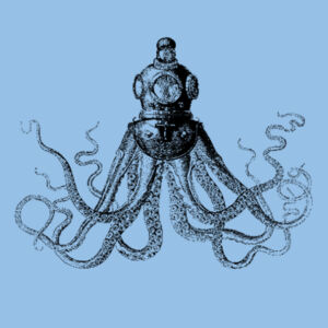 Octopus in Diving Helmet - Kids Youth T shirt Design