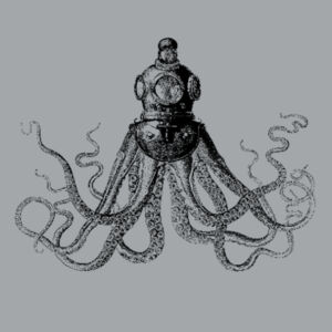 Octopus in Diving Helmet - Kids Fox Sweatshirt Design