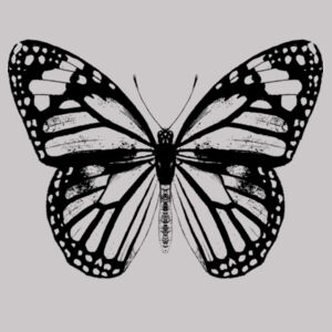Monarch Butterfly - Black - Womens Supply Hood Design