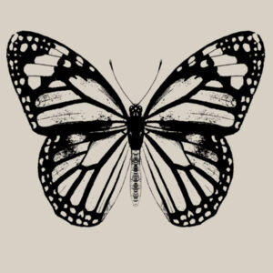 Monarch Butterfly - Black - Womens Heavy Crew Design
