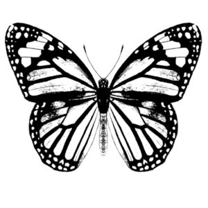 Monarch Butterfly - Black - Womens Yes Racerback Singlet Design