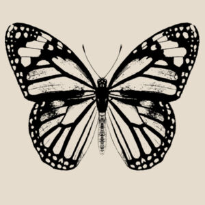Monarch Butterfly - Black - Womens Maple Organic Tee Design