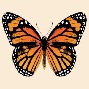 Monarch Butterfly - Large Calico Bag Design