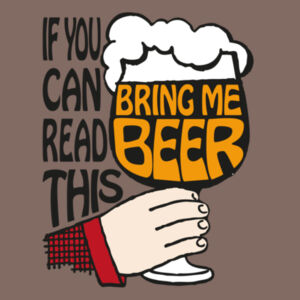 If You Can Read This Bring Me Beer - Cross Back Canvas Apron Design