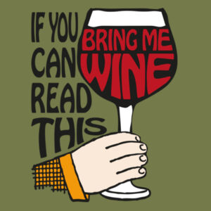 If You Can Read This Bring Me Wine - Cross Back Canvas Apron Design