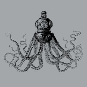 Octopus in Diving Helmet - Mens Egmont Hoodie Design