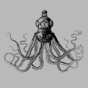 Octopus in Diving Helmet - JB's Mens Tee Design