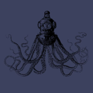 Octopus in Diving Helmet - Mens Stone Wash Barnard Tank Design