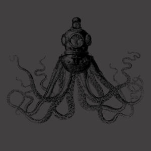 Octopus in Diving Helmet - Mens Faded Tee Design