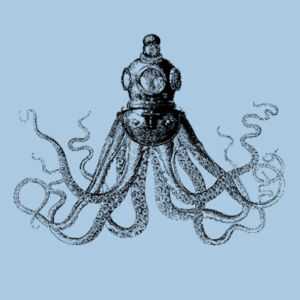 Octopus in Diving Helmet - Womens Silhouette Tee Design