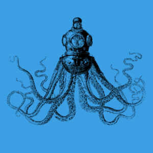 Octopus in Diving Helmet - Kids Outline Tee Design