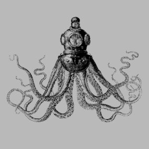 Octopus in Diving Helmet - Kids Tee Design