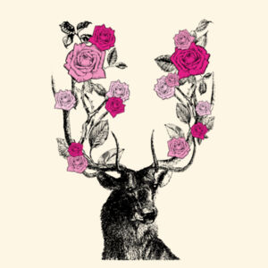 Stag and Roses - Carrie Tote Bag  Design
