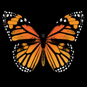 Monarch Butterfly - Womens Stencil Hood Design