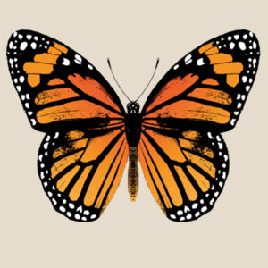 Monarch Butterfly - Womens Maple Organic Tee Design