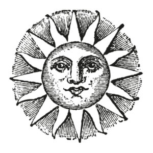 Sun - Black - Long Back Tee Design