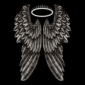Angel Wings with Halo - Womens Maverick 360 Hoodie Design