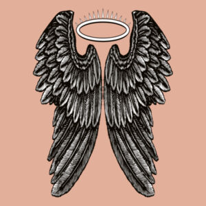 Angel Wings with Halo - Womens Crop Hood Design