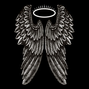 Angel Wings with Halo - Womens Premium Crew Design