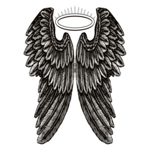 Angel Wings with Halo - Womens Upside Tank Design
