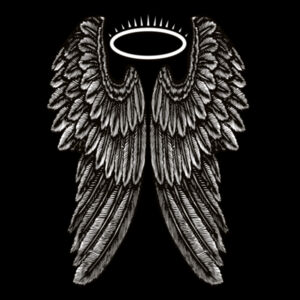 Angel Wings with Halo - Ladies Tee Design
