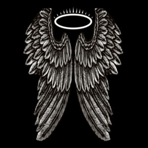 Angel Wings with Halo - Mens Crew360 Design
