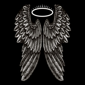 Angel Wings with Halo - Mens Standard Crew  Design