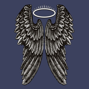 Angel Wings with Halo - Mens Stone Wash Barnard Tank Design