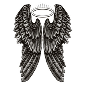 Angel Wings with Halo - Kids Barnard Tank Design