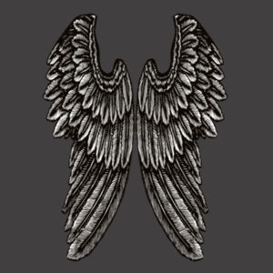 Angel Wings - Womens Faded Tee Design