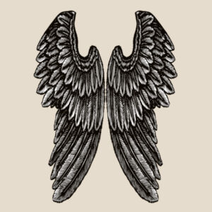 Angel Wings - Womens Maple Organic Tee Design