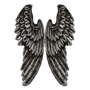 Angel Wings - Mens Block T shirt Design