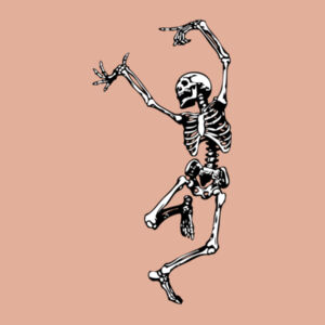 Dancing Skeleton - Womens Crop Hood Design