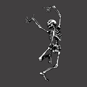Dancing Skeleton - Womens Faded Tee Design