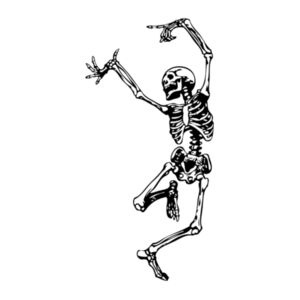 Dancing Skeleton - Womens Ringer Tee Design