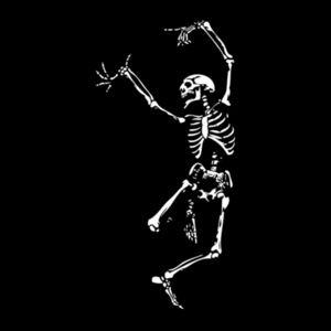 Dancing Skeleton - Womens Silhouette Tee Design