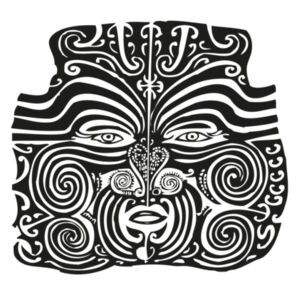 Maori Moko - Mens Shadow Scoop Neck Tee Design