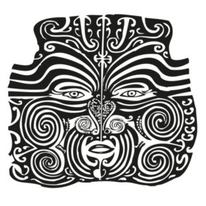 Maori Moko - Mens Ringer Tee Design