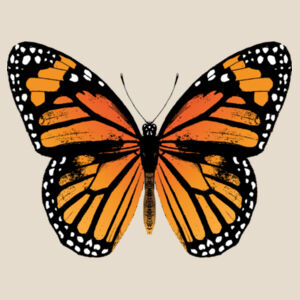 Monarch Butterfly - Round Wood Ornament Design