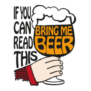 If You Can Read This Bring Me Beer  - Frosted Glass Beer Mug Design